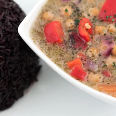 Thai Green Chickpea Curry with Black Rice