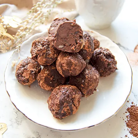 Chocolate Truffles with Pink Salt