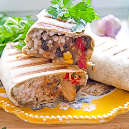 Spiced Bean and Rice Wrap