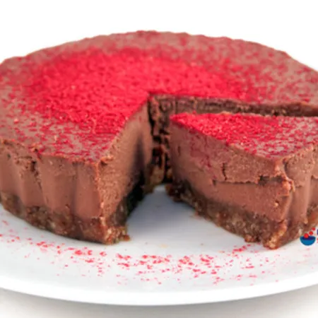 Chocolate & Raspberry Dairy-Free Cheesecake