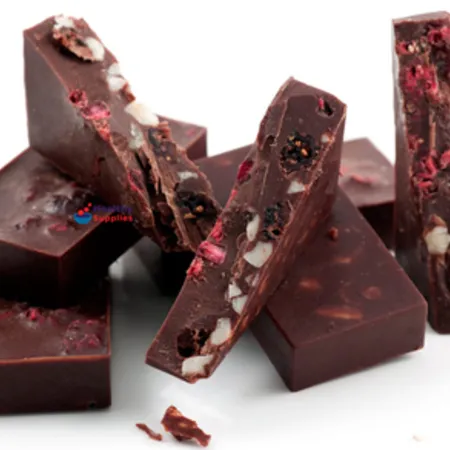 Dark Chocolate Mini-Bars with Raspberries & Nuts