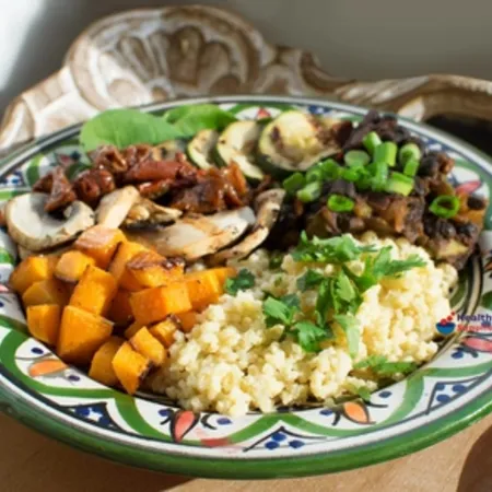 Roasted Veg and Bean Millet Salad