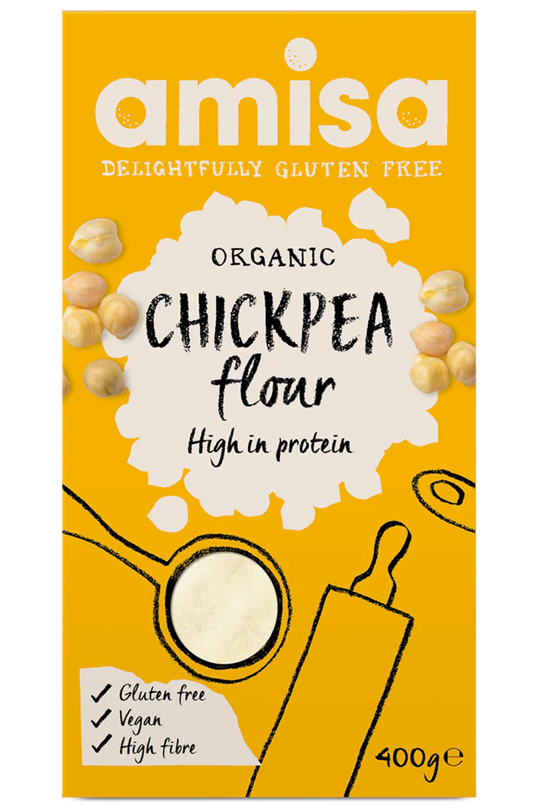 AMISA Organic Chickpea Flour (400g) - Organically Speaking Organic Shop