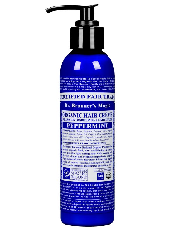 Peppermint Hair Crème, Organic 178ml (Dr. Bronner's) Healthy Supplies