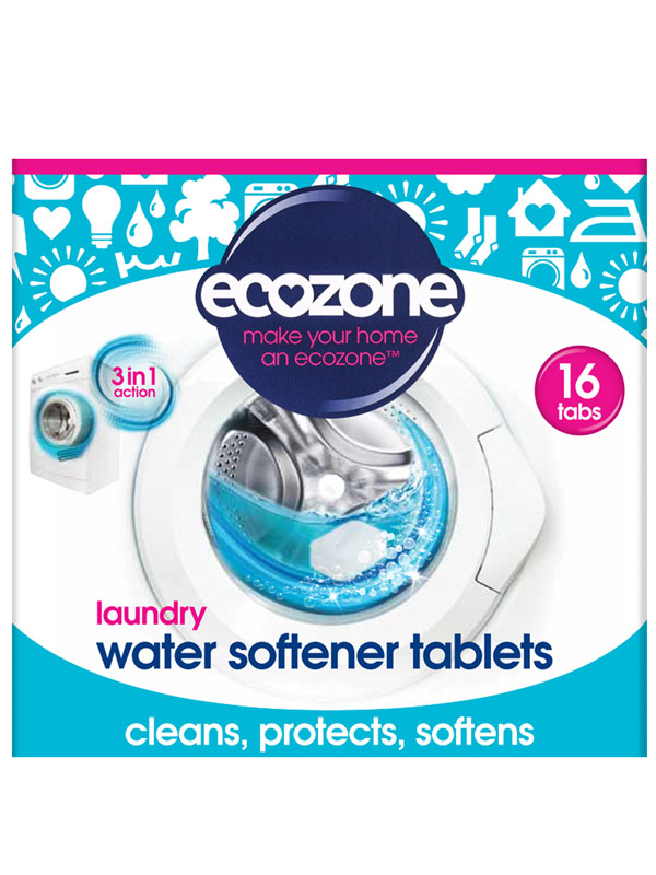 Laundry Water Softener Tablets - 16 Pack (Ecozone) | Healthy Supplies