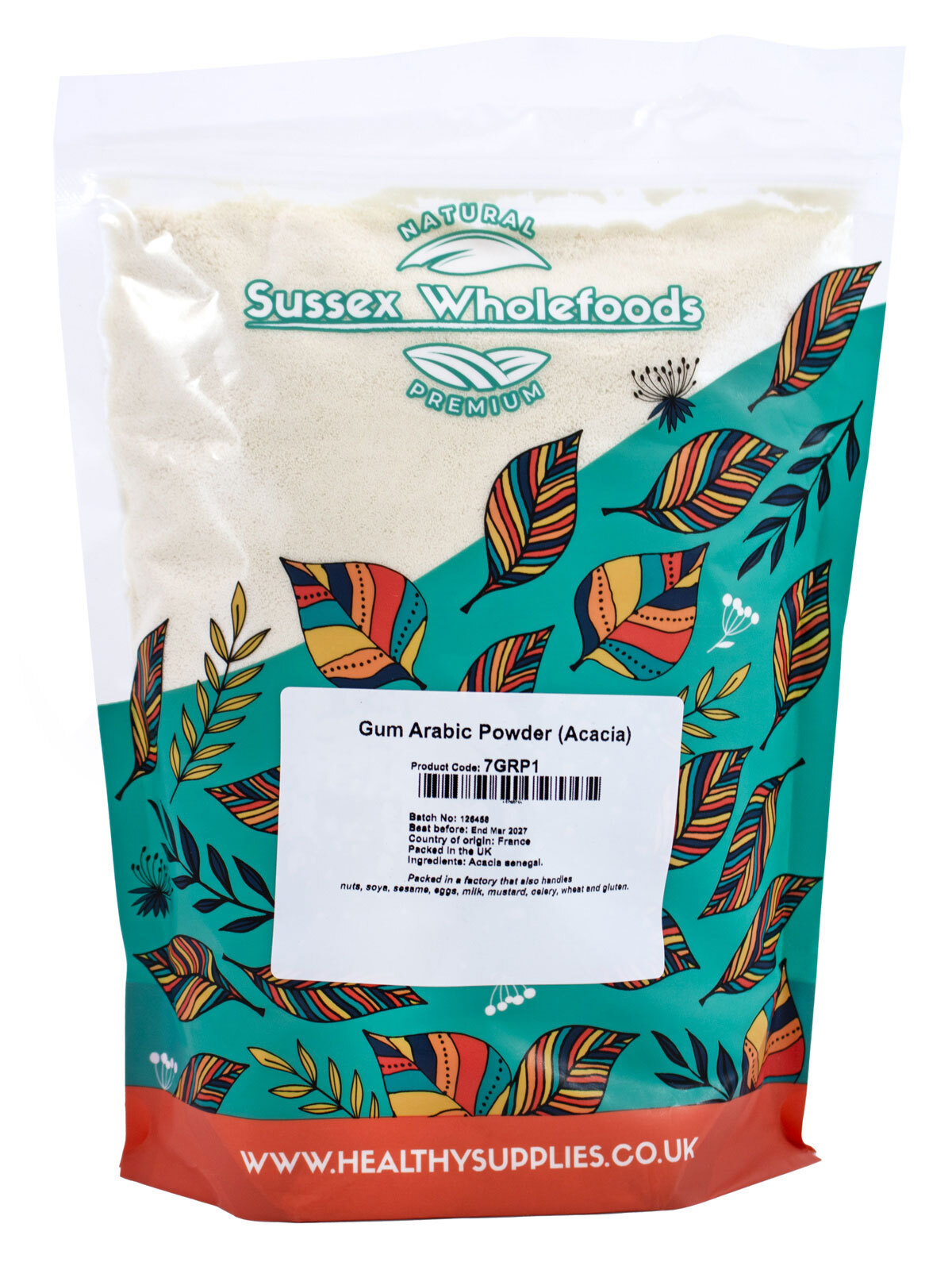 Gum Arabic Powder, Acacia 100g (Sussex Wholefoods) | Healthy Supplies