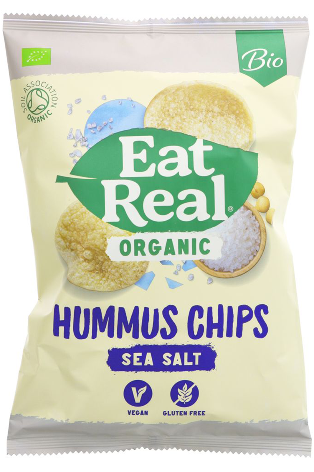 Organic Hummus Chips Sea Salt 100g (Eat Real) | Healthy Supplies