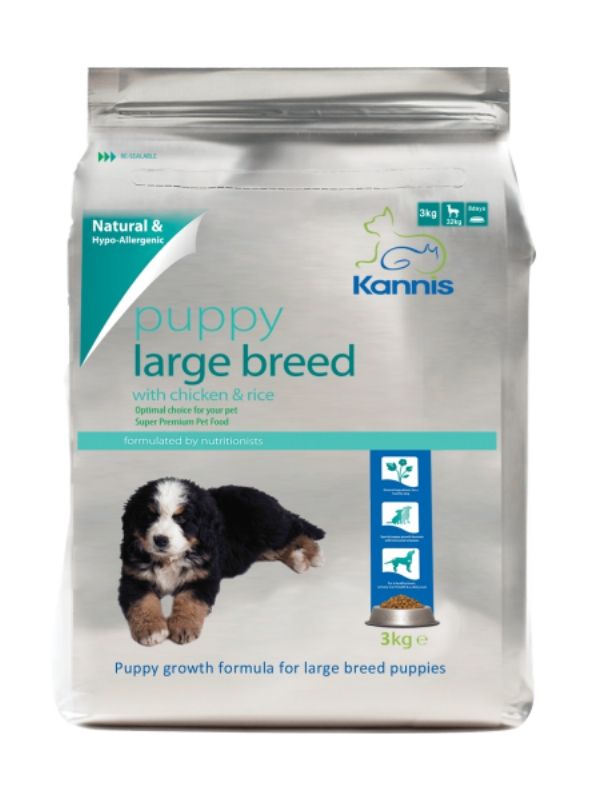 Hypoallergenic Premium Dog Food - Large Puppy 3kg (Kannis) | Healthy ...