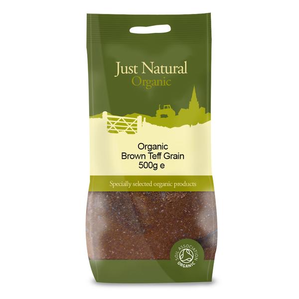 Brown Teff Grain 500g, Organic (Just Natural Organic) | Healthy Supplies