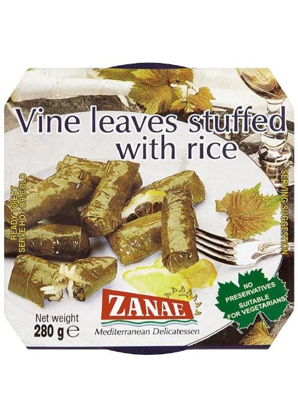 Vine Leaves Stuffed With Rice 280g (Zanae) Healthy Supplies