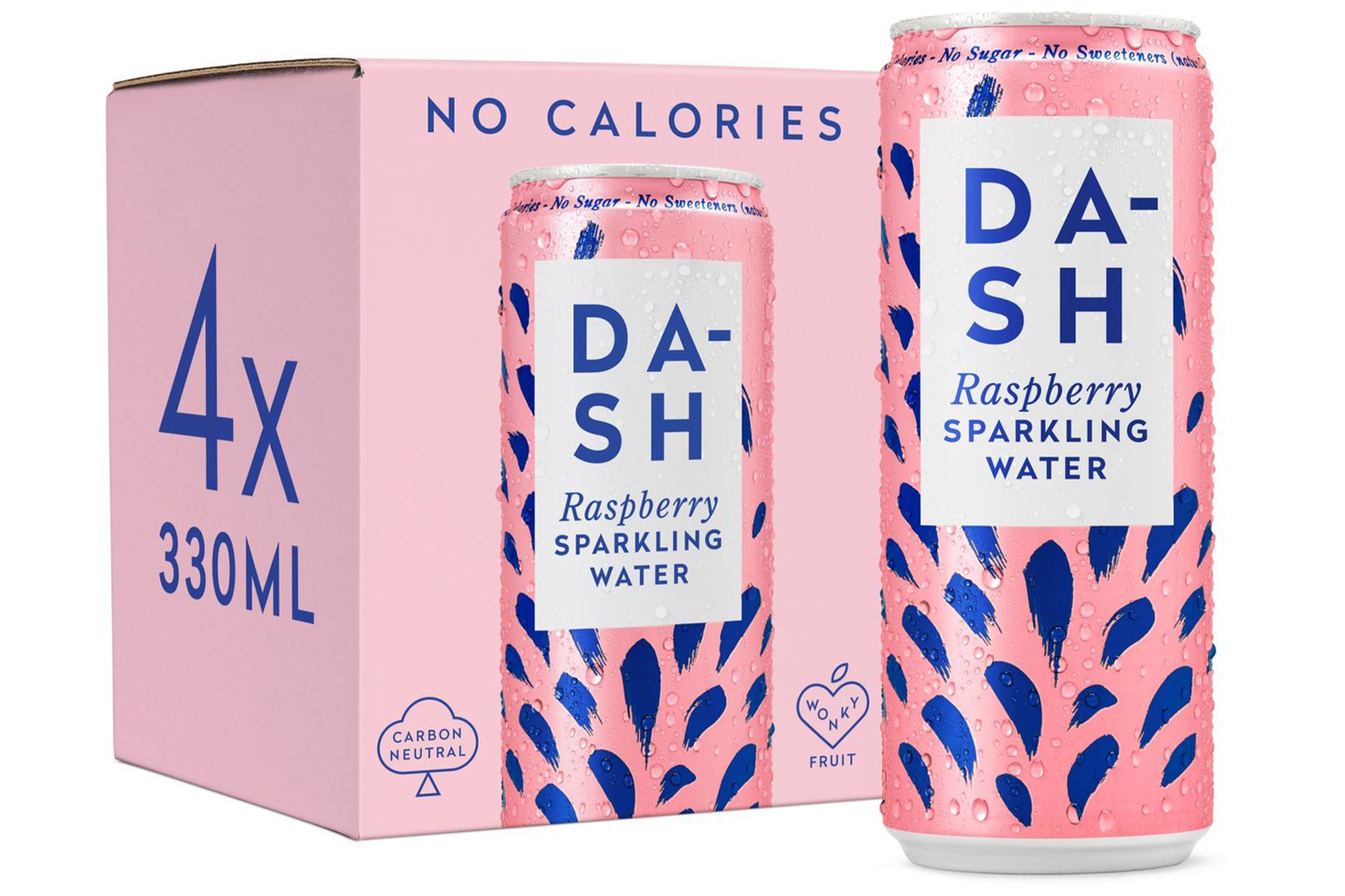 Sparkling Raspberry 4 x 330ml (Dash) | Healthy Supplies