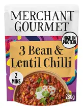 3-Bean & Lentil Chilli 280g (Merchant Gourmet)