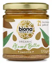 Organic Smooth Almond Butter 170g (Biona)