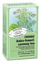 Organic Anise Fennel and Caraway Herbal Tea, 15 Bags (Floradix)