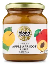 Organic Apple Apricot Puree 360g (Biona)