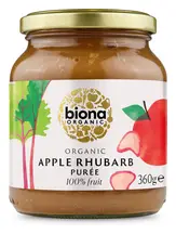 Organic Apple & Rhubarb Puree 360g (Biona)