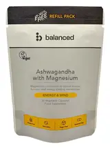 Ashwagandha With Magnesium Refill Pouch 30 Capsules (Balanced)