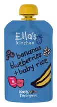 Stage 1 Banana & Blueberry Baby Rice, Organic 120g (Ella's Kitchen)