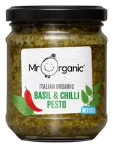 Organic Basil & Chilli Pesto 190g (Mr Organic)