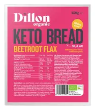 Organic Beetroot Flax Keto Bread 250g (Dillon Organic)