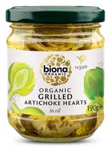 Organic Grilled Artichoke Quarters 190g (Biona)