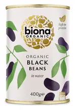 Organic Black Beans in Water 400g (Biona)