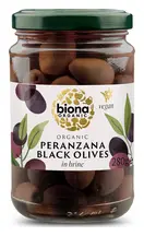 Organic Peranzana Black Olives in Brine 280g (Biona)