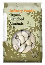 Blanched Almonds, Organic 125g