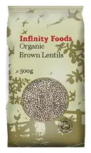 Organic Brown Lentils 500g (Infinity Foods)
