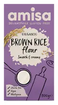 Organic Gluten Free Brown Rice Flour 500g (Amisa)