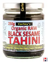 Black Sesame Tahini, Organic, Raw 250g (Carleys)