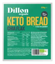 Organic Chia Flax Keto Bread 250g (Dillon Organic)