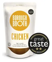 Organic Free-Range Chicken Bone Broth 324g (Borough Broth)