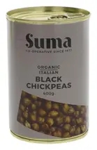 Organic Black Chickpeas in Filtered Water 400g