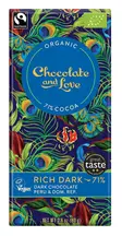 Rich Dark Chocolate, Organic 80g (Chocolate and Love)