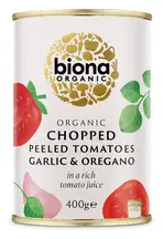 Organic Chopped Tomatoes with Garlic & Oregano 400g (Biona)