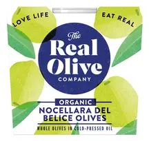 Organic Nocellara del Belice Olives 180g (The Real Olive Company)