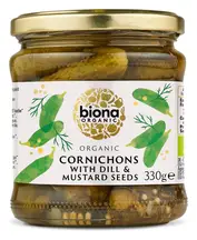 Organic Cornichons 330g (Biona)