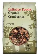 Dried Cranberries, Organic, 250g (Infinity Foods)