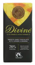 Dark Chocolate with Ginger and Orange 90g (Divine)