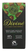 Dark Chocolate and Smooth Hazelnut Bar 90g (Divine)