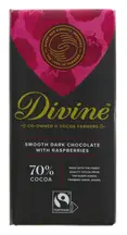 Dark Chocolate with Raspberries 90g (Divine)