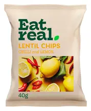Lentil Chips Chilli & Lemon 40g (Eat Real)
