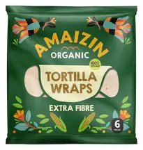 Organic Extra Fibre Tortilla Wraps 240g (Amaizin)