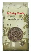Whole Brown Flax Seeds [Linseed] 450g - Organic (Infinity Foods)