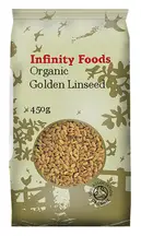 Whole Golden Flax Seeds [Linseed] 450g - Organic (Infinity Foods)