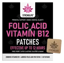Folic Acid + Vitamin B12 x 30 Patches (Stronglife)