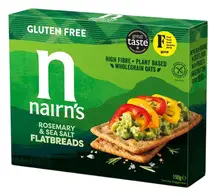 Gluten Free Rosemary Sea Salt Flatbreads 150g (Nairn's)