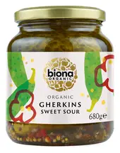 Organic Gherkins 680g (Biona)
