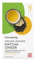 Organic Japanese Matcha Ginger 20 Tea Sachets (Clearspring)